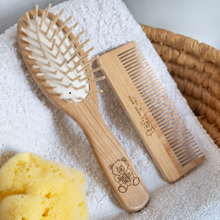 Newborn Care Set (1–3 years) | Brush, Comb, and Natural Sponge for Baby Care