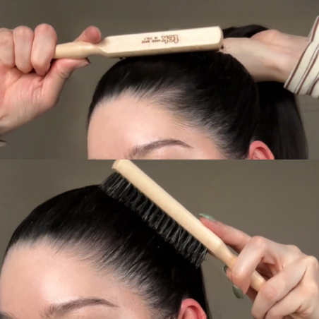 Professional Three-Row Brush | Root Volume & Baby Hair Control