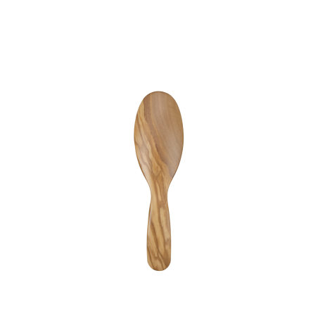 Large Oval Brush with Short Pins in Olive Wood