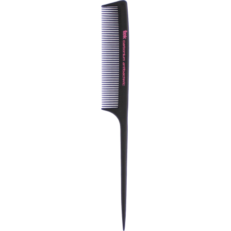 Academic ultra-fine-tooth cutting comb with tangs in antibacterial pure carbon alloy