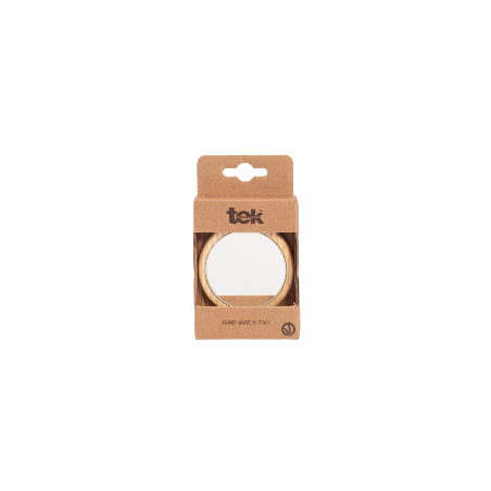 Handmade Round Ash Wood Mirror | Cotton Pouch Included