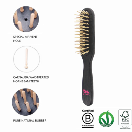 Rectangular Black Brush with Short Pins