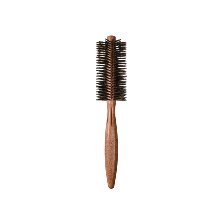 Cepillo Redondo de Madera de Caoba con Cerdas de Jabalí Reforzado - 45mm