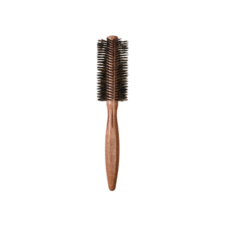 Cepillo Redondo de Madera de Caoba con Cerdas de Jabalí Reforzado - 50mm
