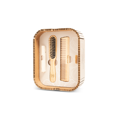 Hair Pleasure Set | Cepillo + Peine de madera para cabello corto