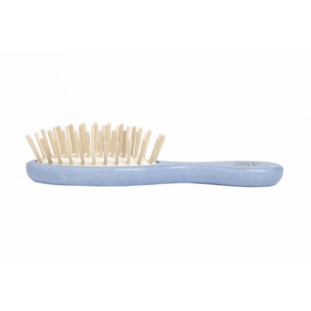 Cepillo Ovalado Mini Azul | Suave para el Cuero Cabelludo & el Cabello