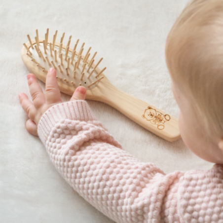Cepillo de Madera para Niños | Ideal desde los 2 Años – Suave para el Cuero Cabelludo & el Cabello