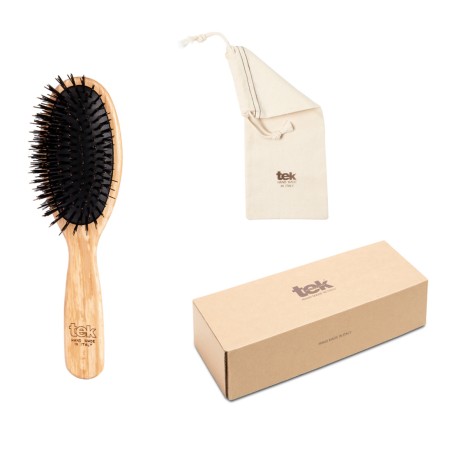 Cepillo Oval Grande con Cerdas de Jabalí Ecológico y Nylon