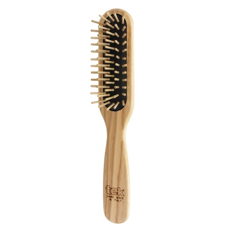 Cepillo Rectangular Pequeño con Cerdas Cortas de Madera de Carpe | Cabello Corto