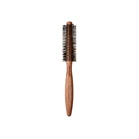 Brosse ronde en bois d’acajou à poils de sanglier renforcé - 35 mm