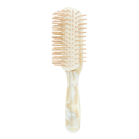 Brosse Demi-Ronde en Rhodoïd Clair | Idéale pour Coiffer la Frange et le Brushing