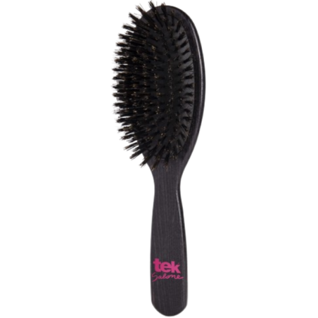 Brosse ovale grande noire à poils de sanglier