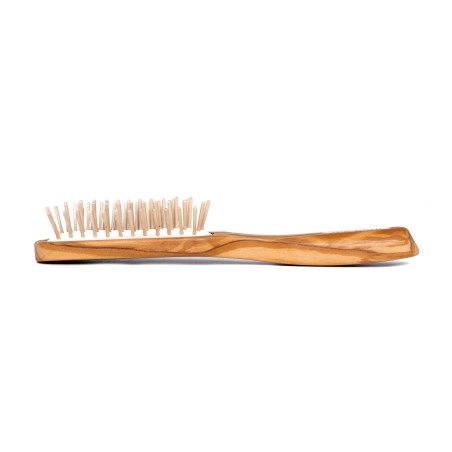 Brosse rectangulaire à dent courte en bois d’olivier