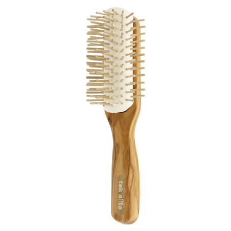 Brosse démontable grande à dent courte en bois d’olivier