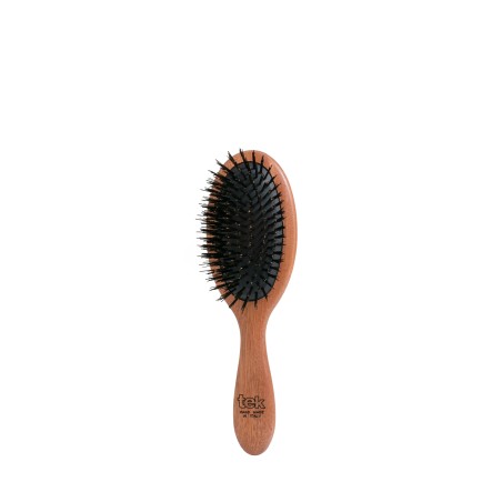 Brosse ovale acajou à dent longue