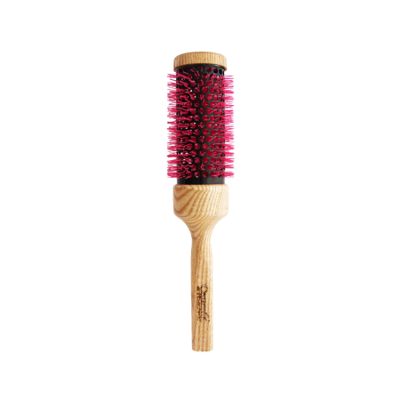 Brosse Thermique en Céramique Ø 42 mm | Cheveux Très Longs, Manche en Bois Naturel