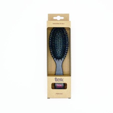 Brosse ovale grande noire à poils de sanglier