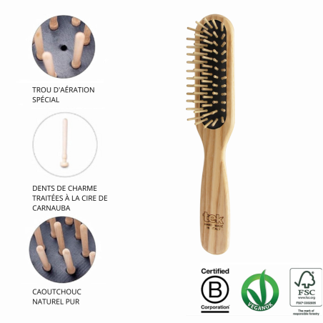 Brosse rectangulaire à dent longue