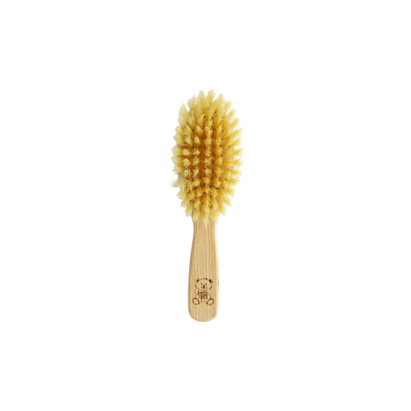 Brosse à cheveux en bois avec poils en nylon | De 0 à 2 ans – Idéale pour éliminer les croûtes de lait