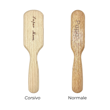 Spazzola Smontabile Grande con Dente Corto in Legno di Olivo
