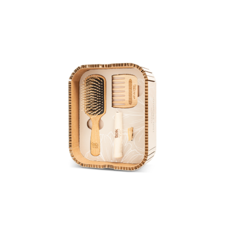 Hair Pleasure Set: Spazzola + Pettine in Legno per Capelli Lunghi