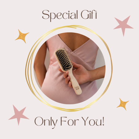 Hair Pleasure Set, Spazzola e Pettine in Legno, Capelli Medi