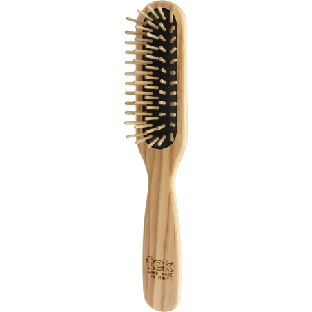 Spazzola Rettangolare Piccola con Denti Corti in Legno di Carpine | Capelli Corti