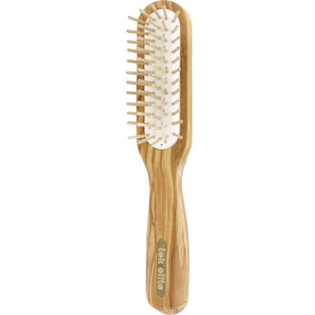 Spazzola Rettangolare con Dente Corto in Legno di Olivo