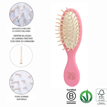 Spazzola Ovale Rosa Formato Mini | Delicata su Cute & Capelli